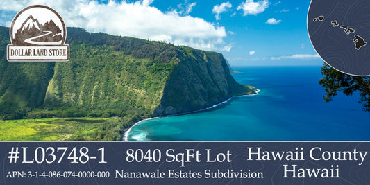 #L03748-1 Beautiful Lot in Nanawale Estates, Hawaii $15,899.00 ($225.64/Month)