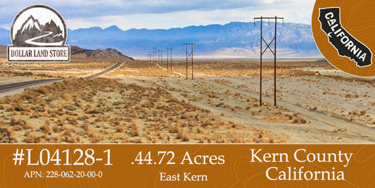 #L04128-1 44.72 Acres in Kern County, CA $24,999.00 ($320.17/Month)
