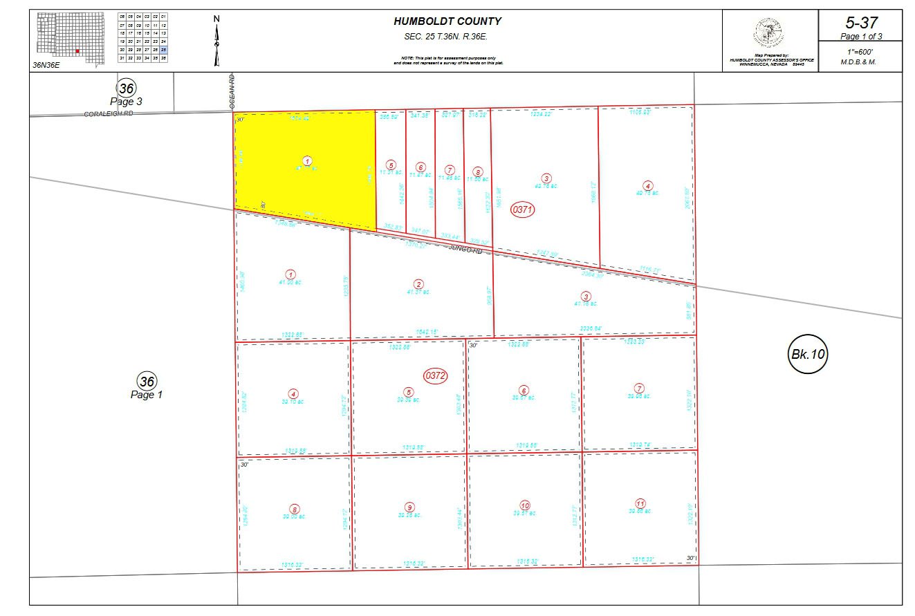 #L11253-1 47.17 Acres in Humboldt County, Nevada $24,999.00 ($239.31/ Month)