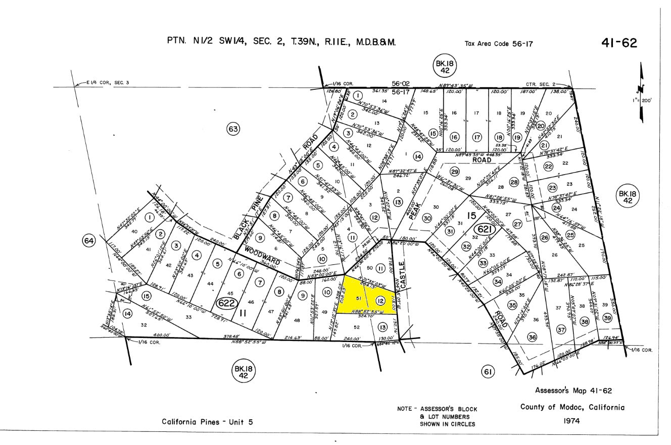 #L11623-1 1.10 Acres in California Pines, Modoc CA $5,899.00 ($105.38/ Month)